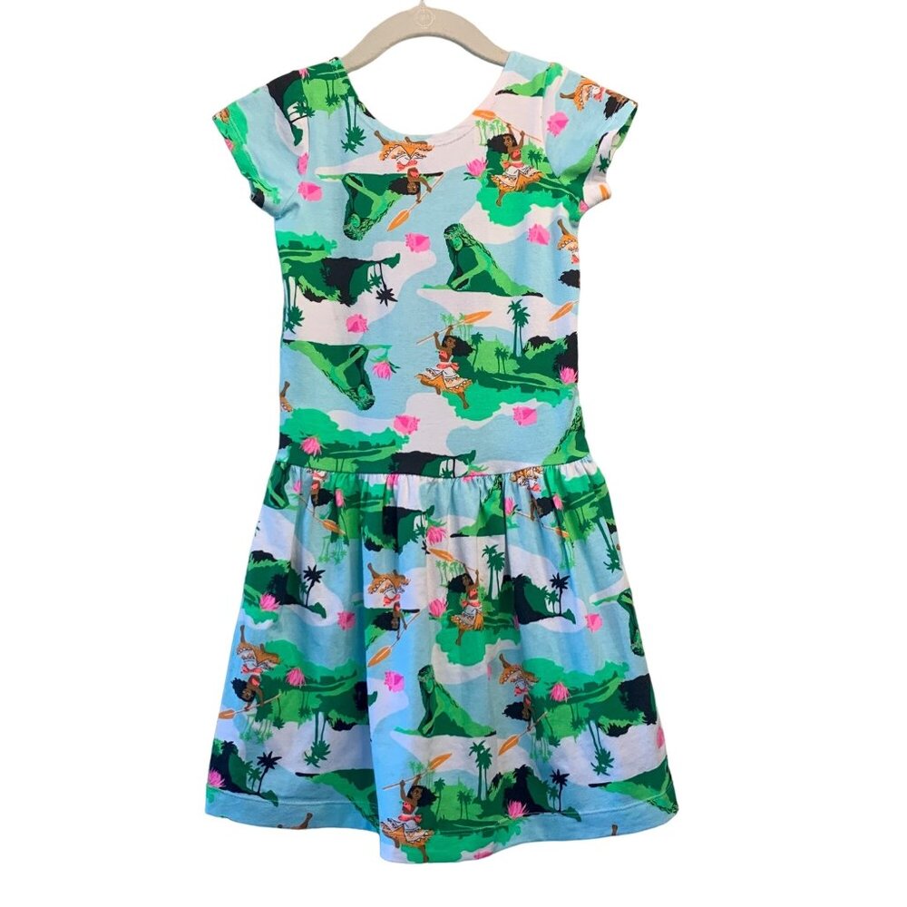 BONDS X DISNEY Moana Dress Girls 6 NWT Te Fiti Neon Pink Green NEW HTF RARE